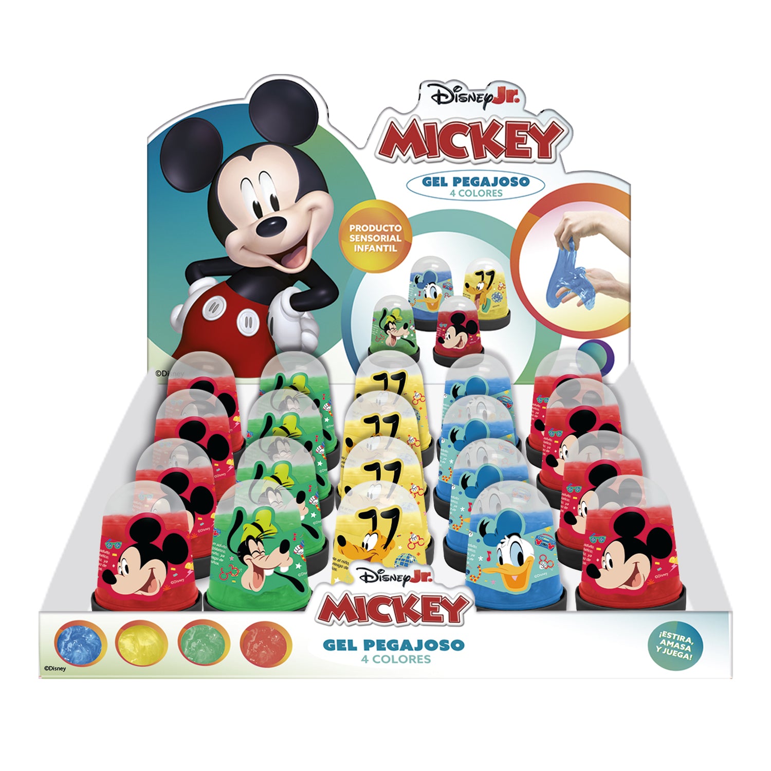 Gel Pegajoso 4 Colores Mickey | Disney